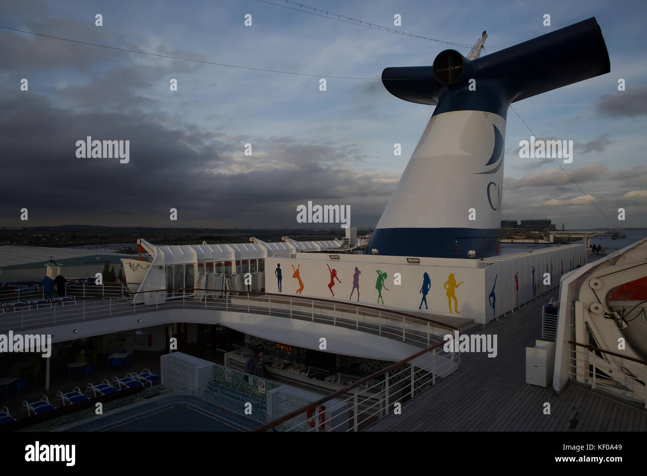 An Bord der Kreuzfahrtschiffe Magellan in Tilbury UK Stockfoto