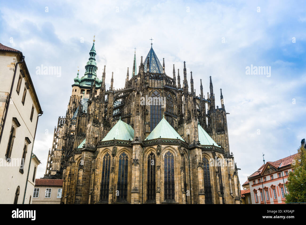 Prag, Tschechische Republik: Rückseite der Metropolitan Kathedrale des heiligen Veit, Wenzel und Adalbert Stockfoto