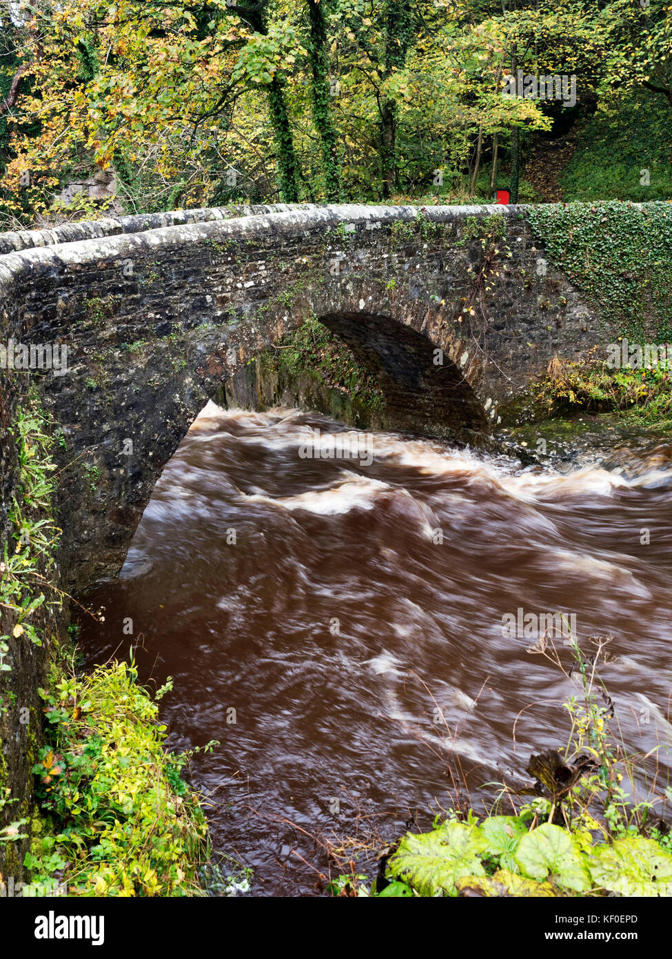 Fußgängerbrücke über Walden Beck an der West Burton Yorkshire Dales England Stockfoto