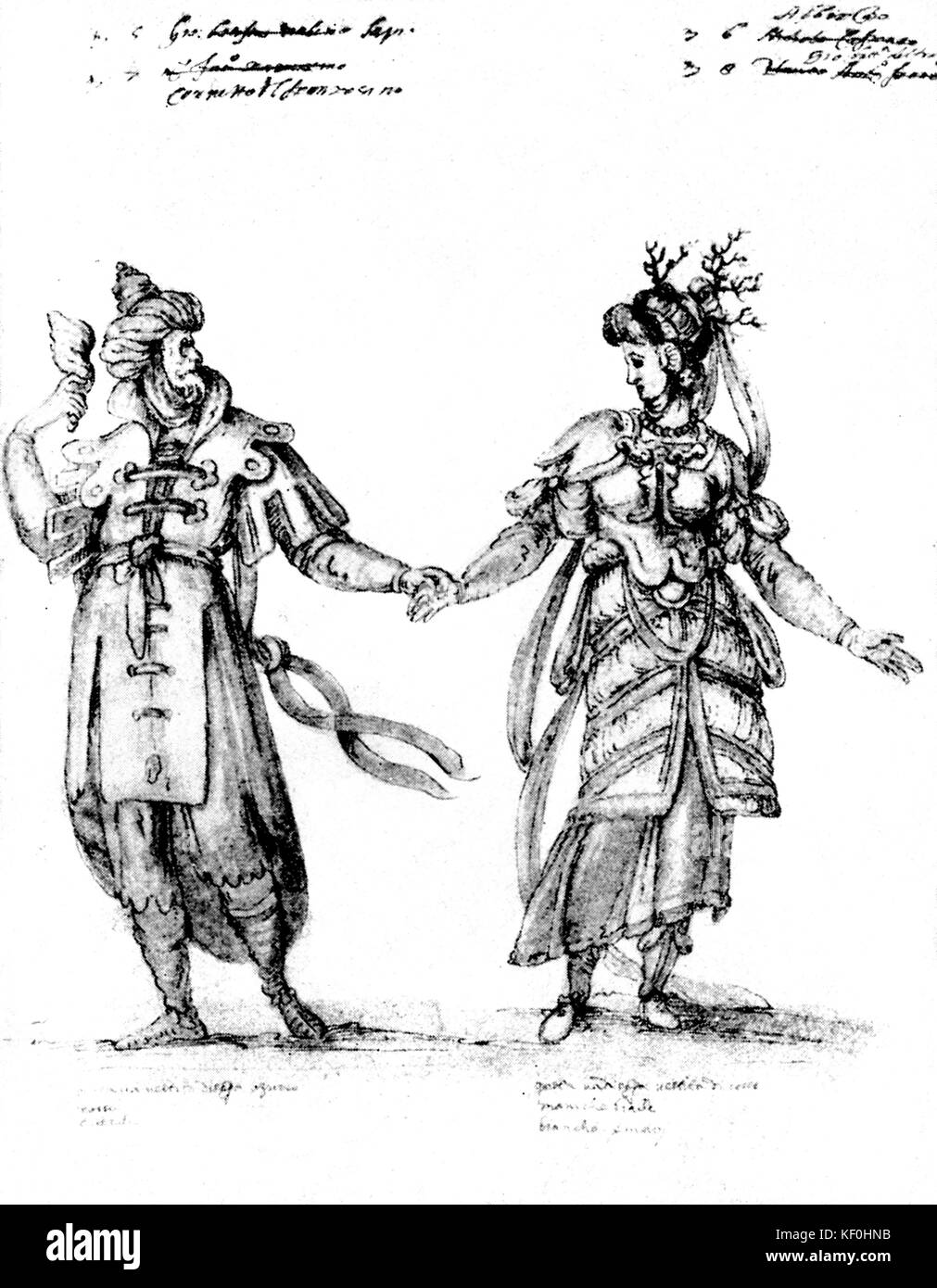 Die delphische Paar, 1589. Intermedi. Stockfoto