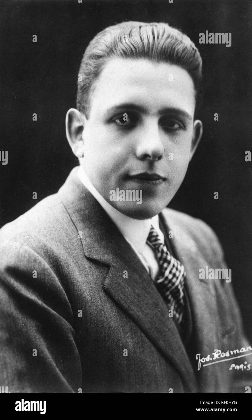 Francis Poulenc - Porträt 1925. Der französische Komponist, vom 7. Januar 1899 - 30. Januar 1963. Stockfoto