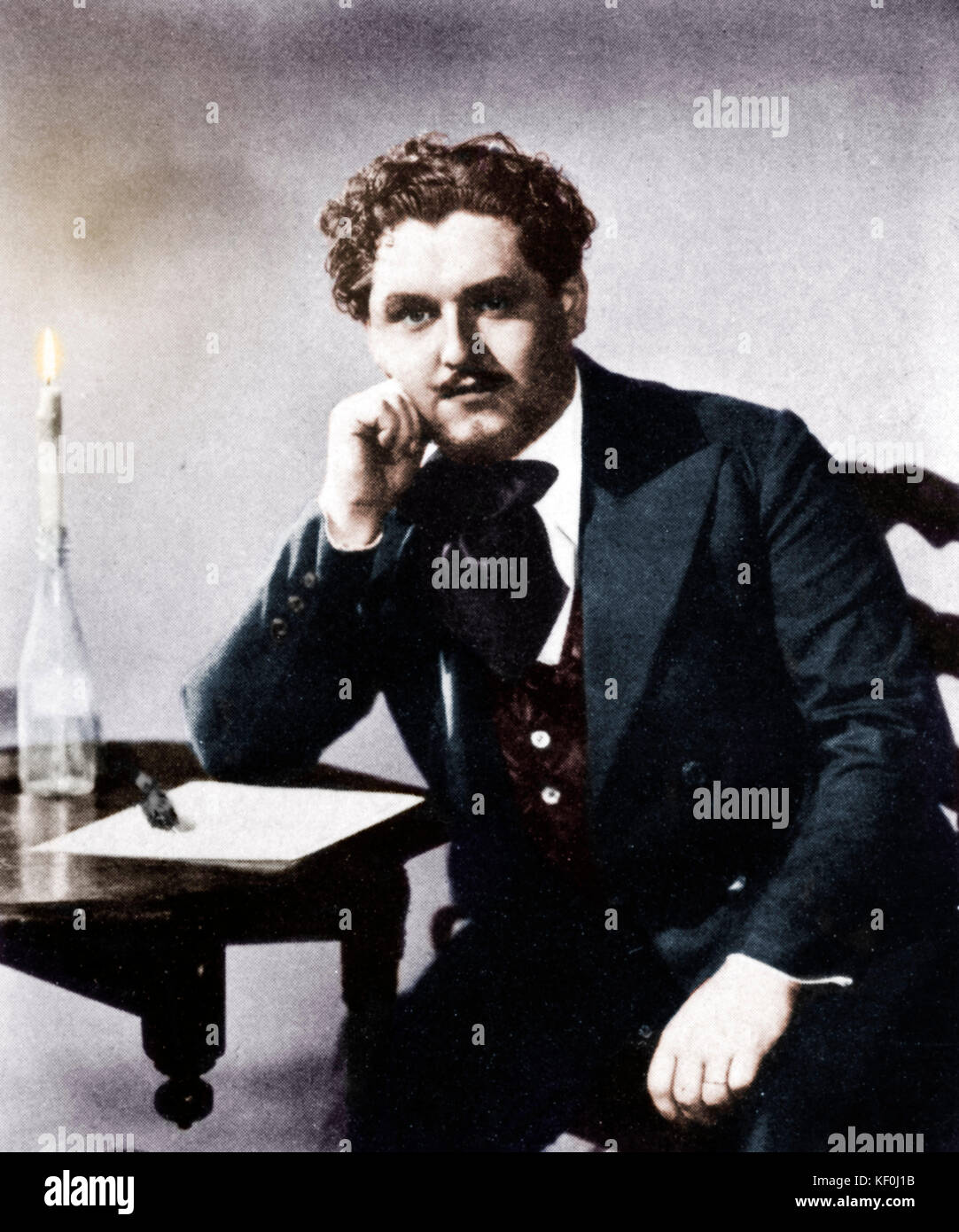 Jussi Bjorling in der Rolle 1938. Schwedische Tenor, 1911 - 1960. Eingefärbte Version. Stockfoto