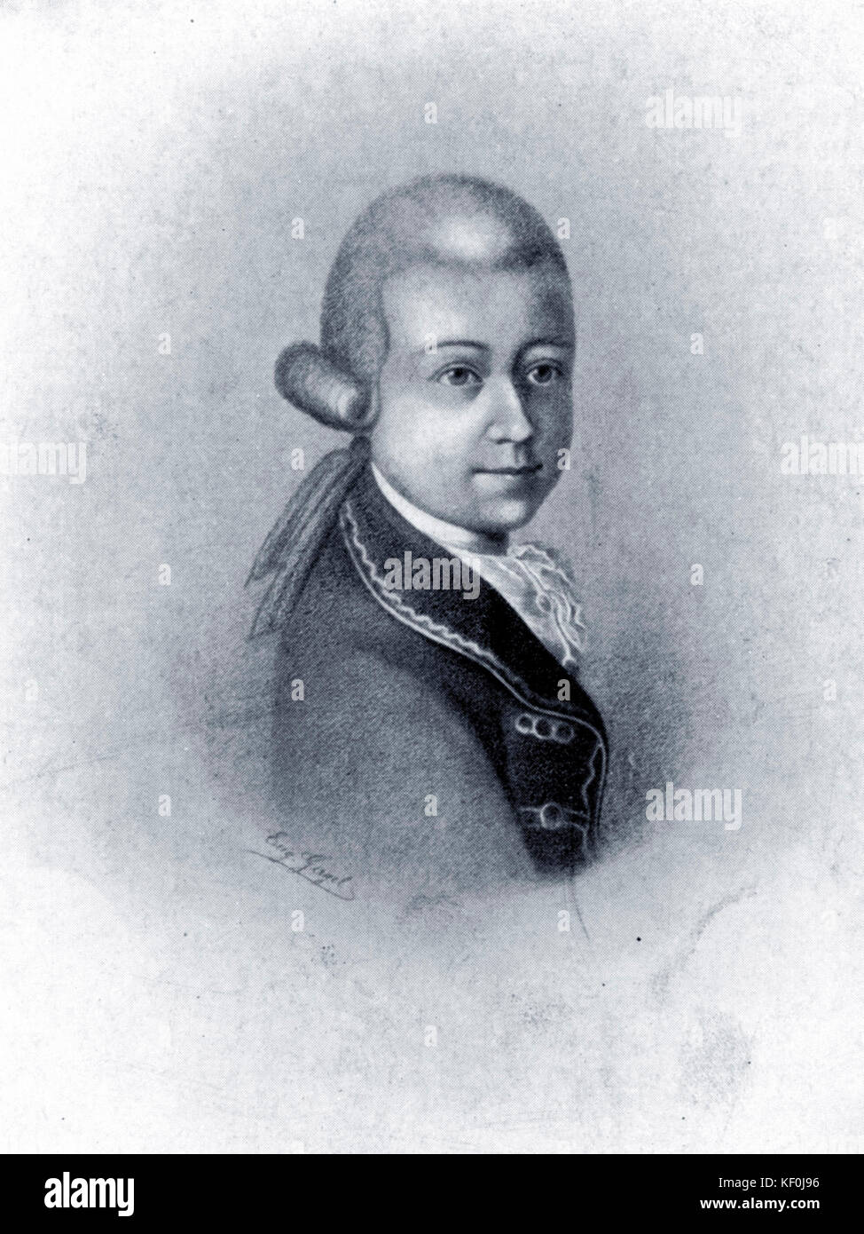 Wolfgang Amadeus Mozart, im Alter von 14. Der oesterreichische Komponist, 1756-1791 Stockfoto