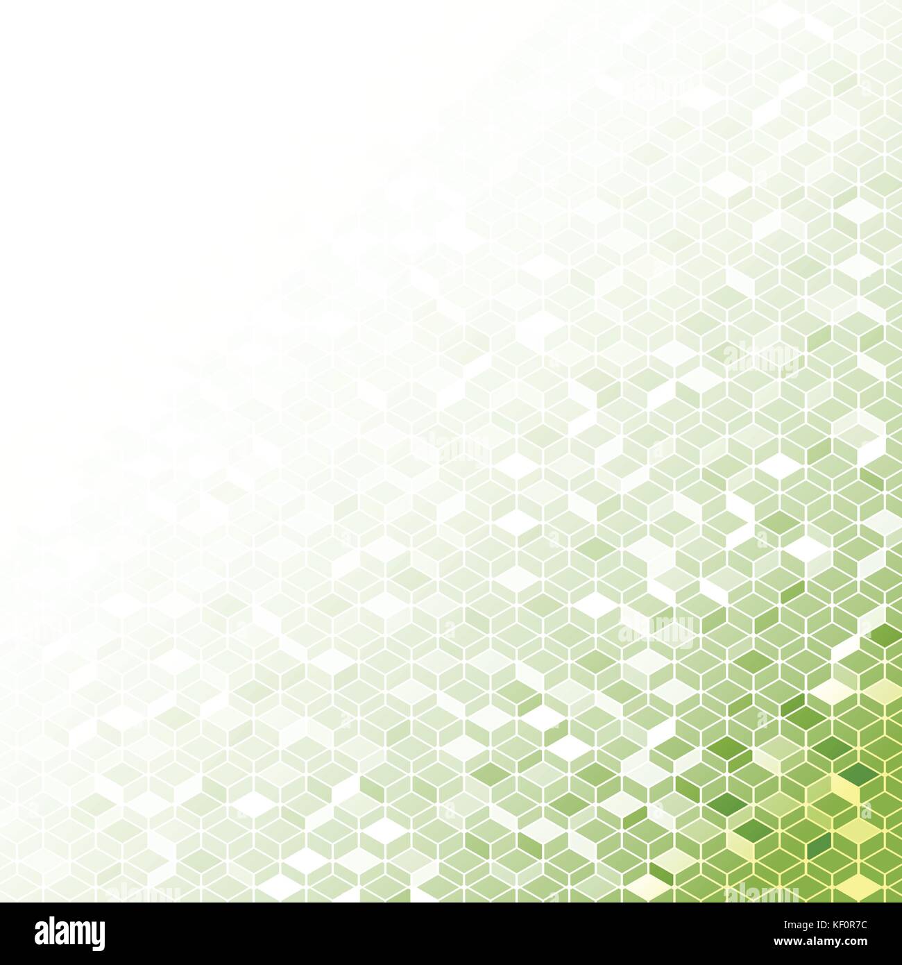 Weiß Mosaik Sechsecke Linie auf grünem Hintergrund für abstrakte Konzept Stock Vektor