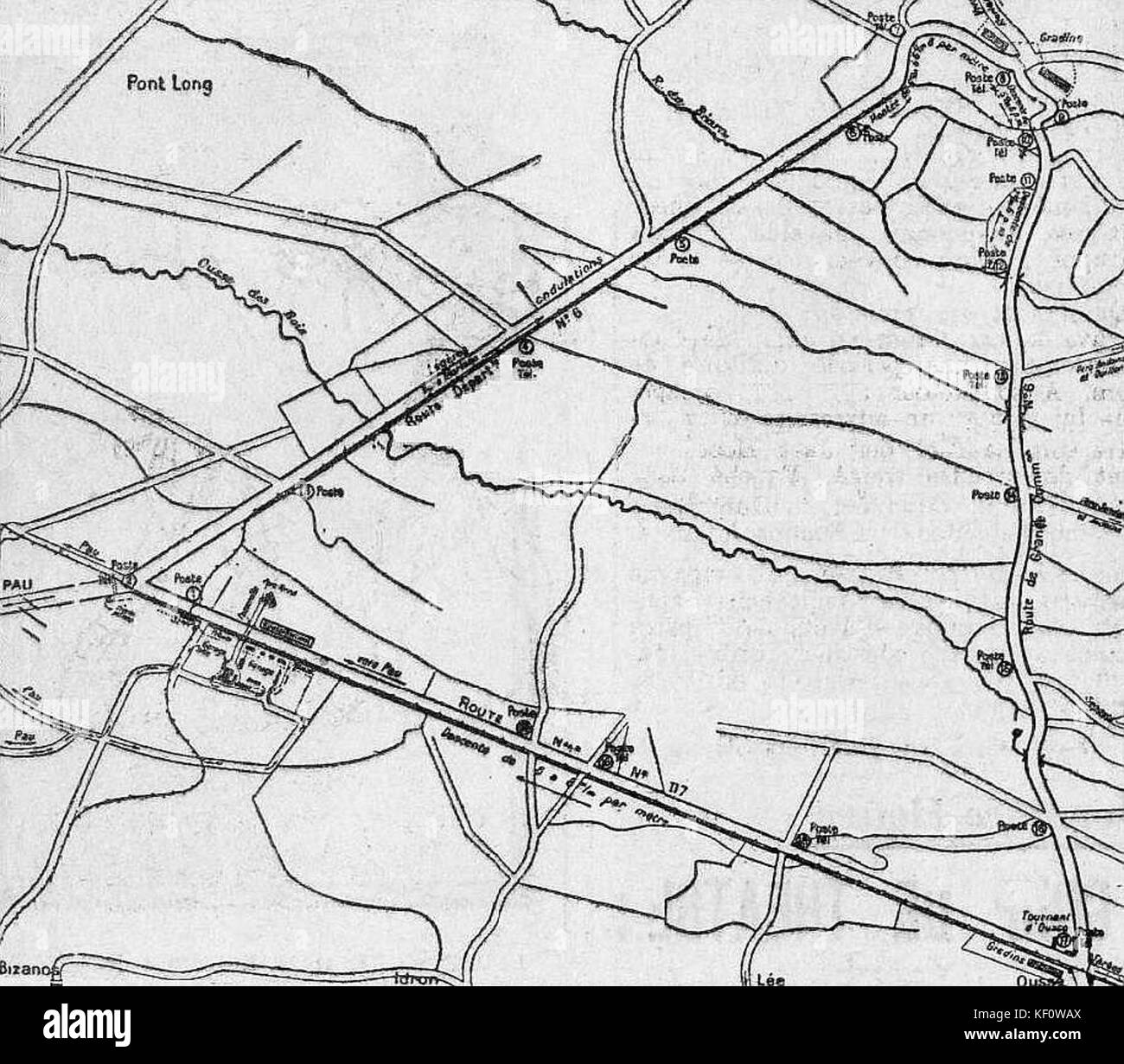 Le Circuit de Pau pour le Grand Prix de l'ACF 1930 Stockfoto