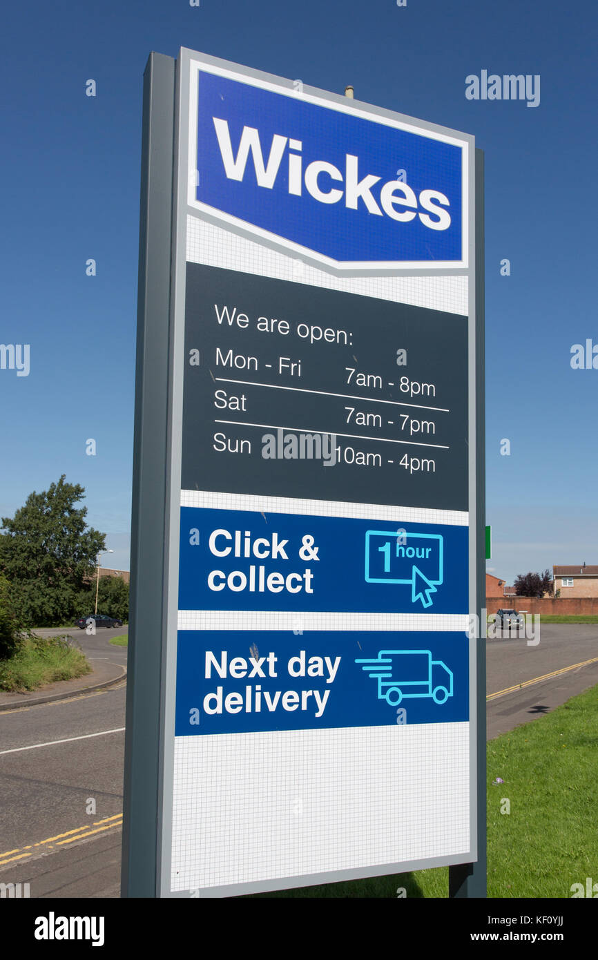 Wickes signage Stockfoto