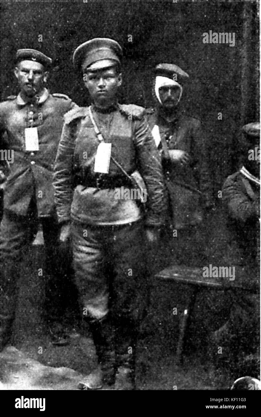 Kriegsgefangene WK I Stockfoto