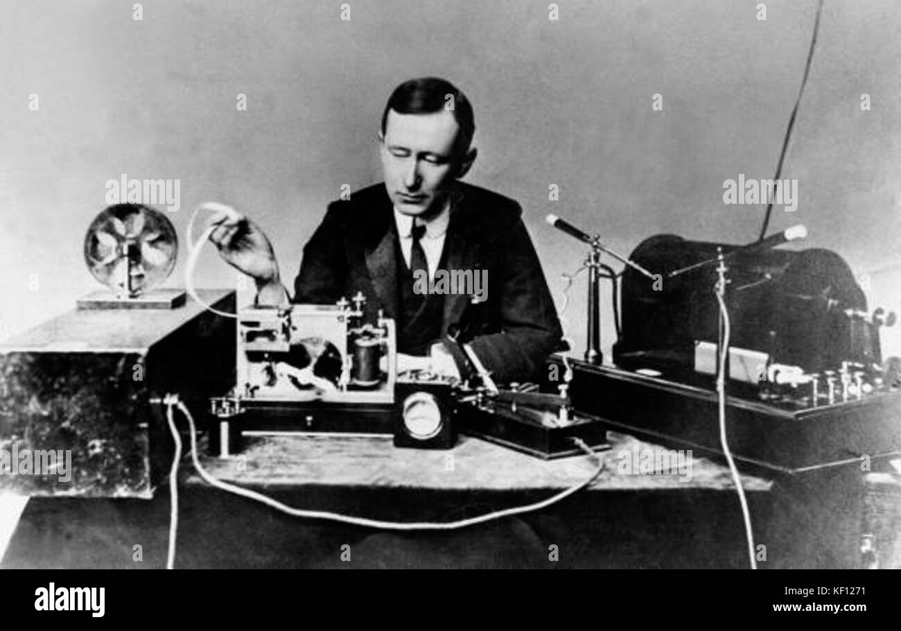 Guglielmo Marconi 1901 WLAN-Signal Stockfoto