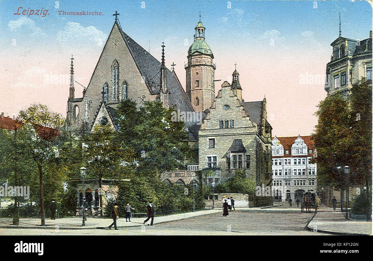 Leipzig Thomaskirche Stockfoto