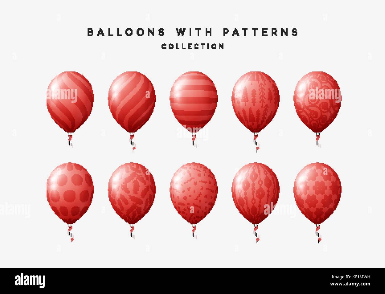 Der rote Luftballons auf weißem Hintergrund Stock Vektor