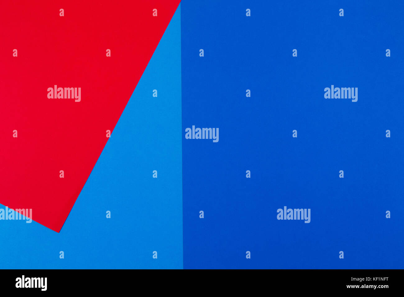 Rot, Blau und Türkis Farbe Papier Hintergrund Stockfoto