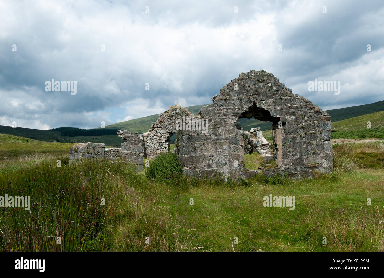Ruinen in Glendalough Valley in der Grafschaft Wicklow, Irland Stockfoto