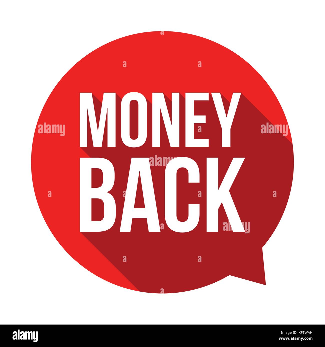 Geld-zurück-Schaltfläche Signieren Stock Vektor