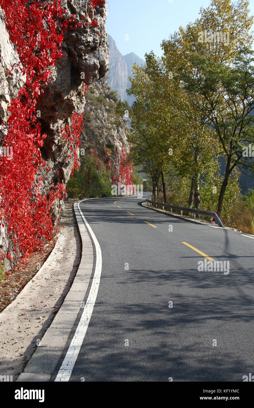 Straßen in den Vororten von Peking Stockfoto