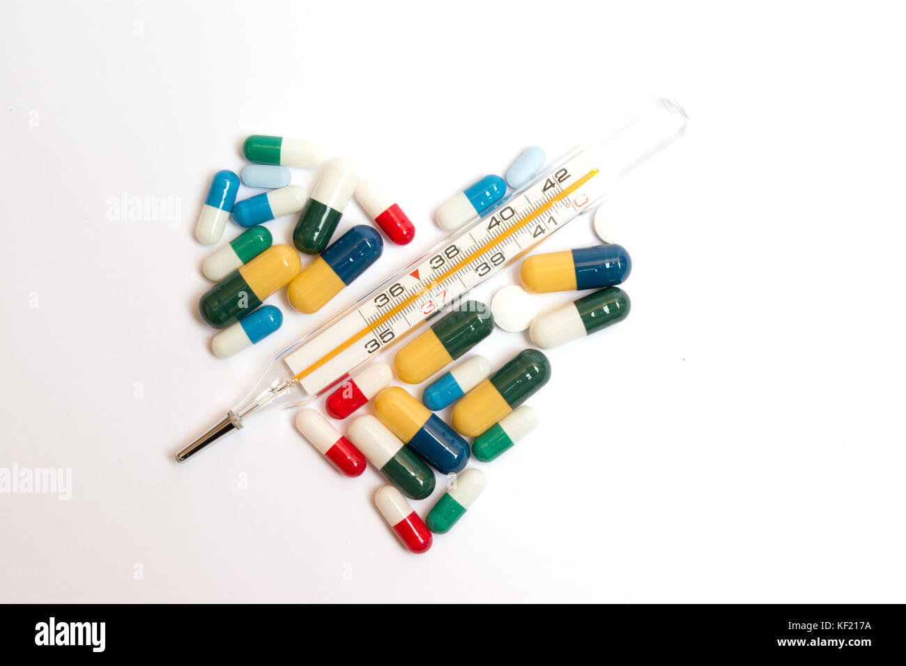 Herz-Pillen Stockfoto