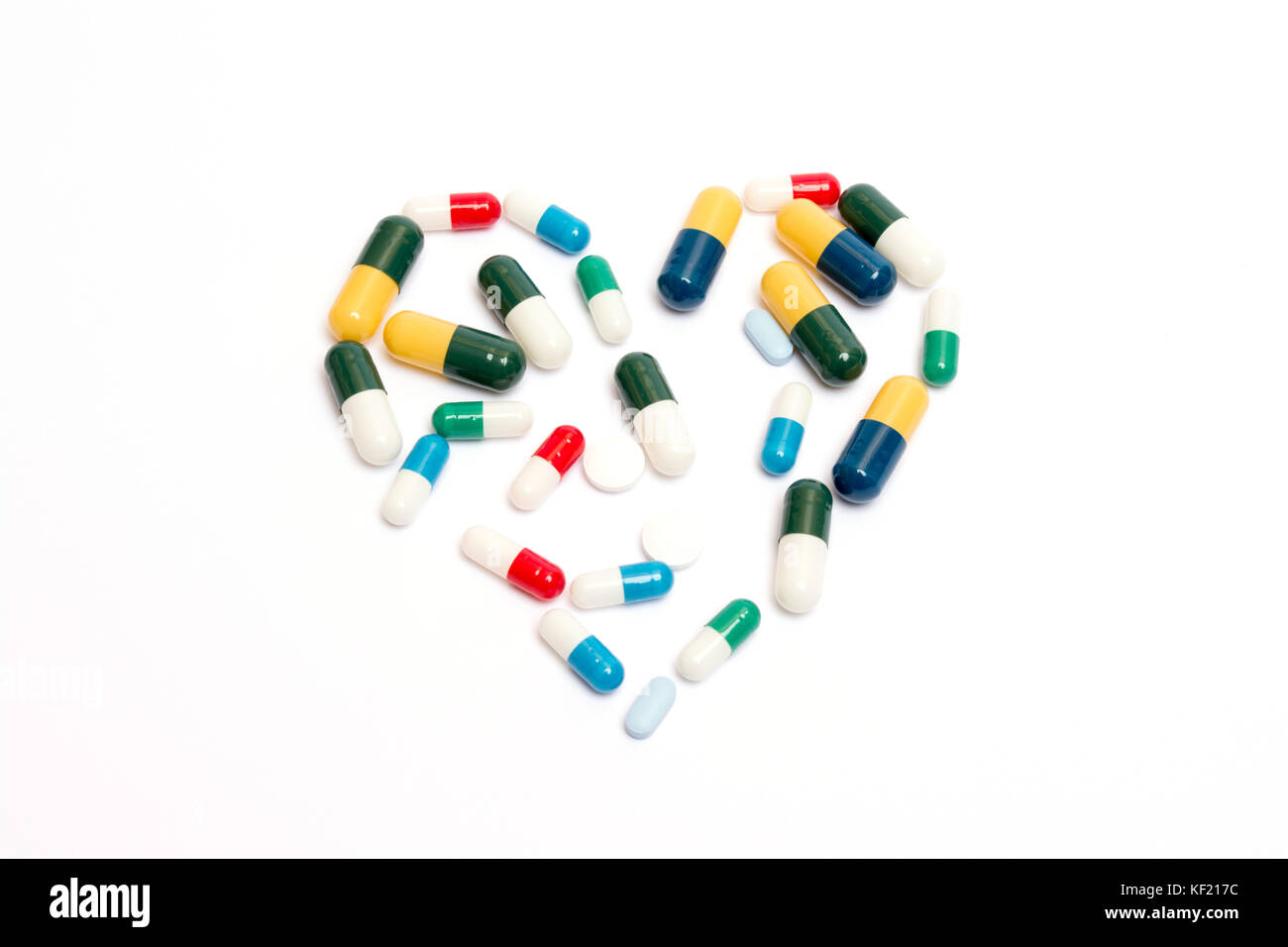 Herz-Pillen Stockfoto