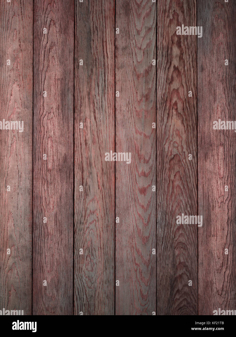 Rustikal rot grau verwitterten Scheune Holzbrett Hintergrund zeigt reiche Korn Stockfoto