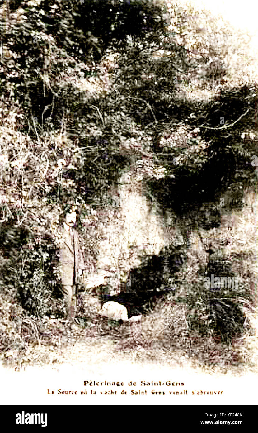 Le Beaucet La Source de la Vache de Saint Gens Stockfoto