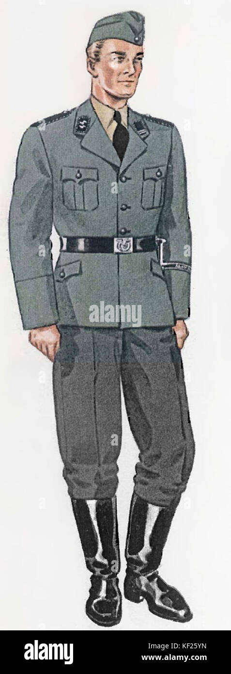 Grau SS-Uniform Stockfoto