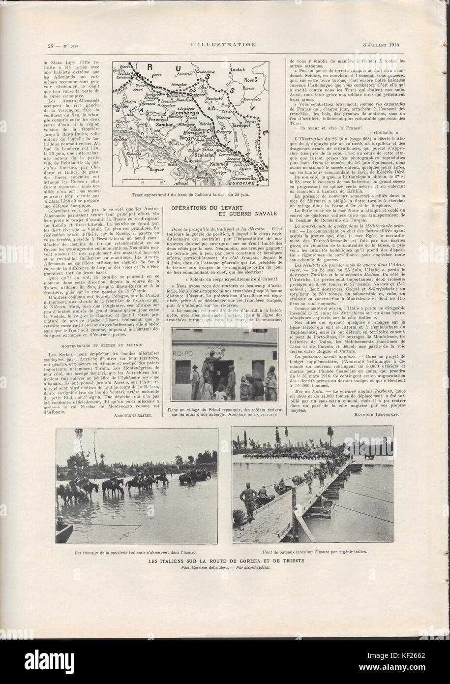 Nr. 3774 3 Juillet 1915, Scan 31, Seite 26. Stockfoto