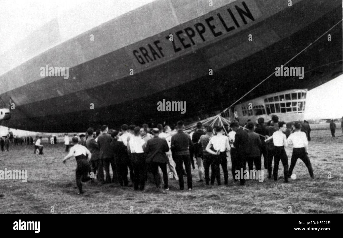 Graf Zeppeling landt op Waalhaven, 18. Juni 1932 Stockfoto