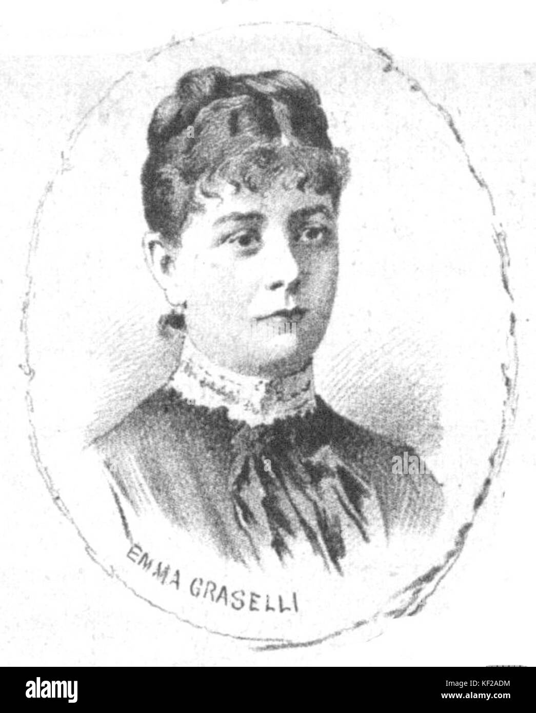 Emma Graselli 1885 Stockfoto