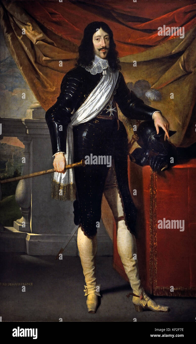 Porträt von Louis XIII Roi de France (Louis XIII 1601 - 1643 war ein Monarch des Hauses von Bourbon, König von Frankreich von 1610 bis 1643 regiert und, (wie Louis II) von 1610 bis 1620, wenn die Krone von Navarra verschmolzen wurde mit der französischen Krone. ) 1632 Peter Paul Rubens (1577-1640) Maler in der flämischen Barockmalerei Tradition. Antwerpen, Antwerpen, Belgien, Stockfoto