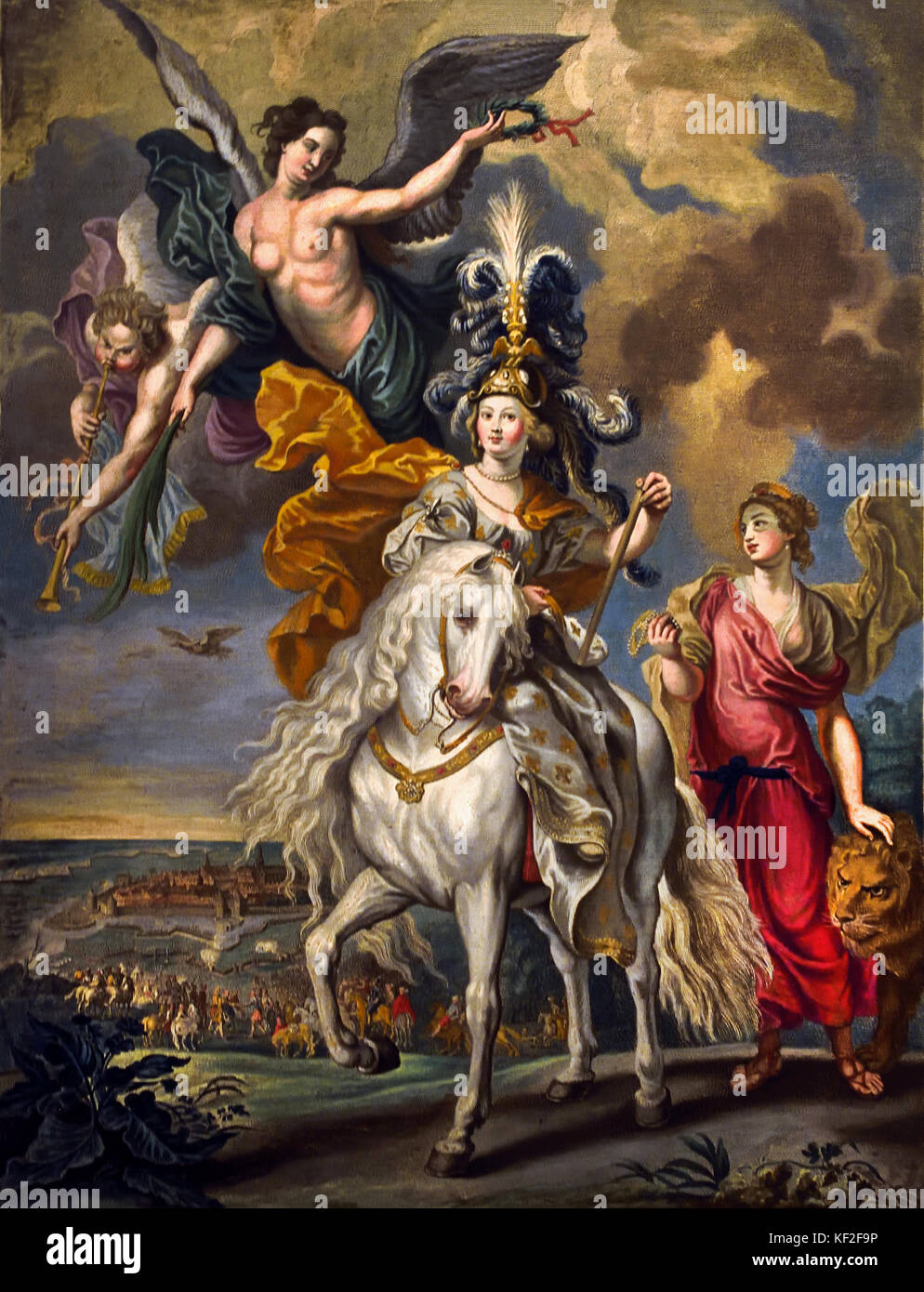 Das Regent Militante - der Sieg in Jülich - die Marie de Medici-Zyklus von Peter Paul Rubens, Belgien (Witwe von König Heinrich IV. von Frankreich) Stockfoto