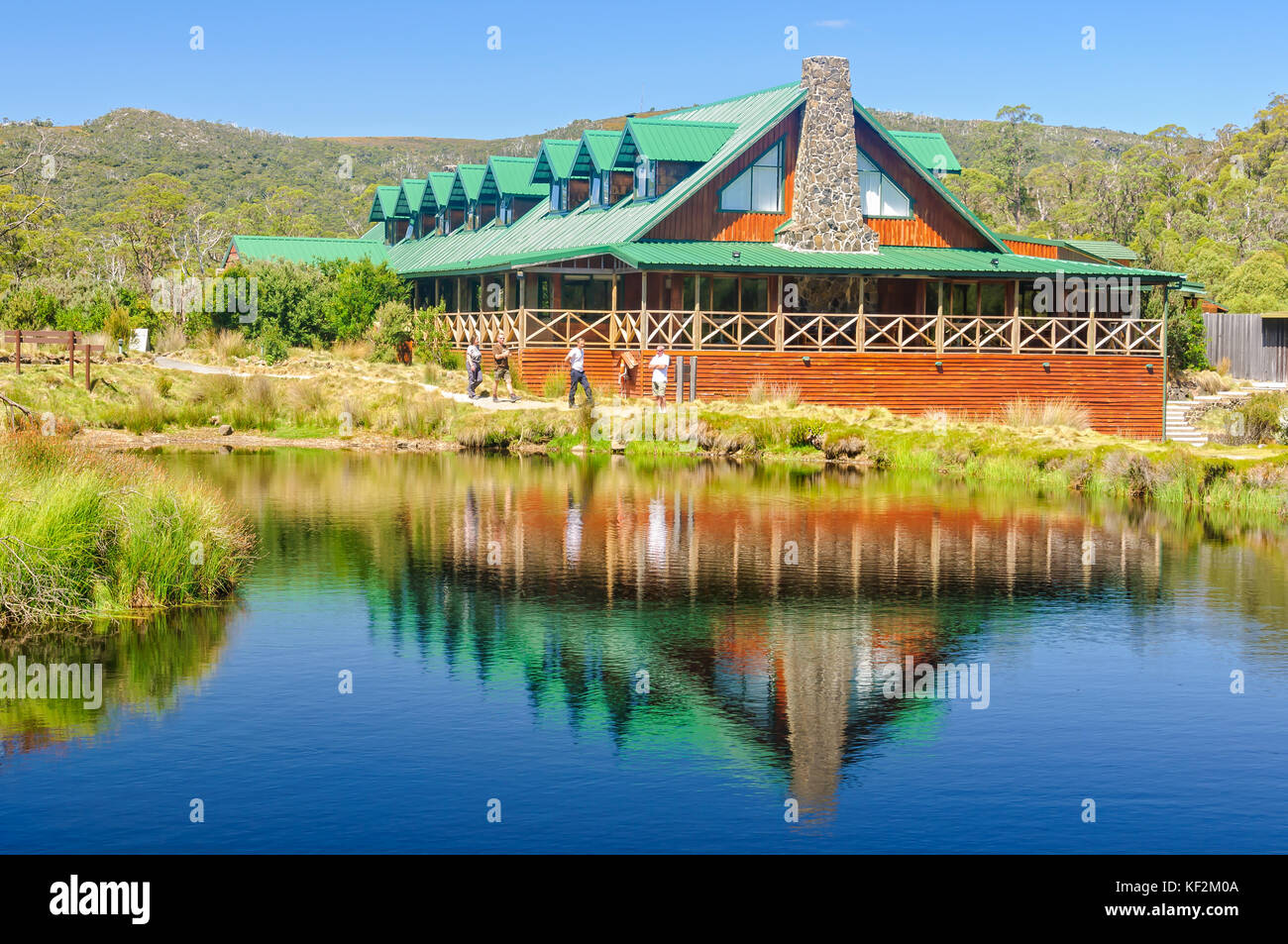 Peppers Cradle Mountain Lodge ist eine Ikone Wildnis erleben - Tasmanien, Australien Stockfoto