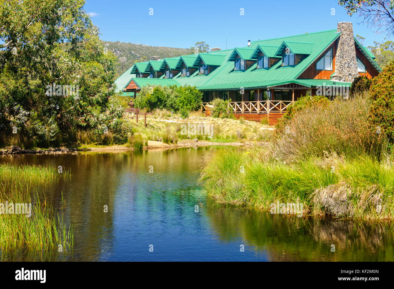 Peppers Cradle Mountain Lodge ist eine Ikone Wildnis erleben - Tasmanien, Australien Stockfoto