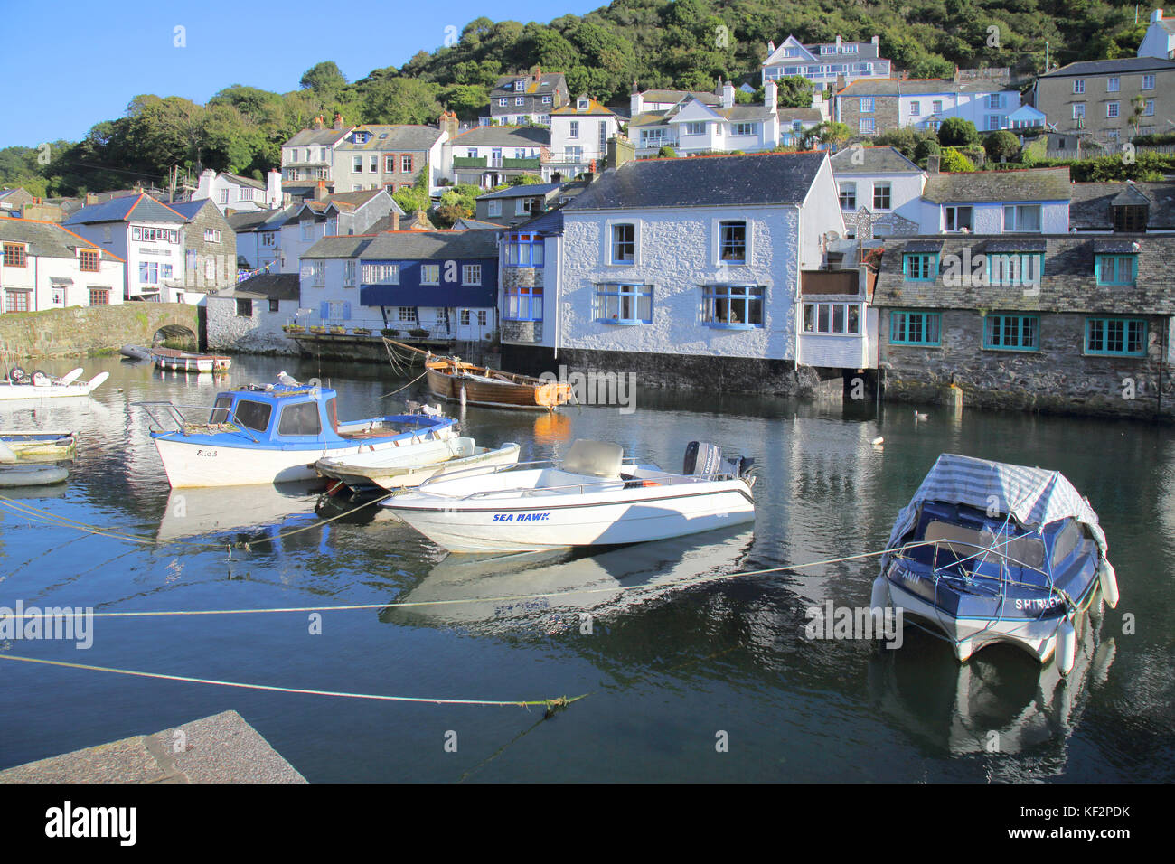 Hafen von Polperro an der Südküste von cornwall Stockfoto