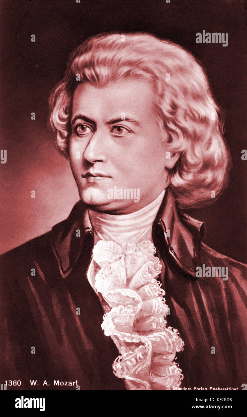 Wolfgang Amadeus Mozart-Porträt.  Österreichischer Komponist, 1756-1791 Stockfoto