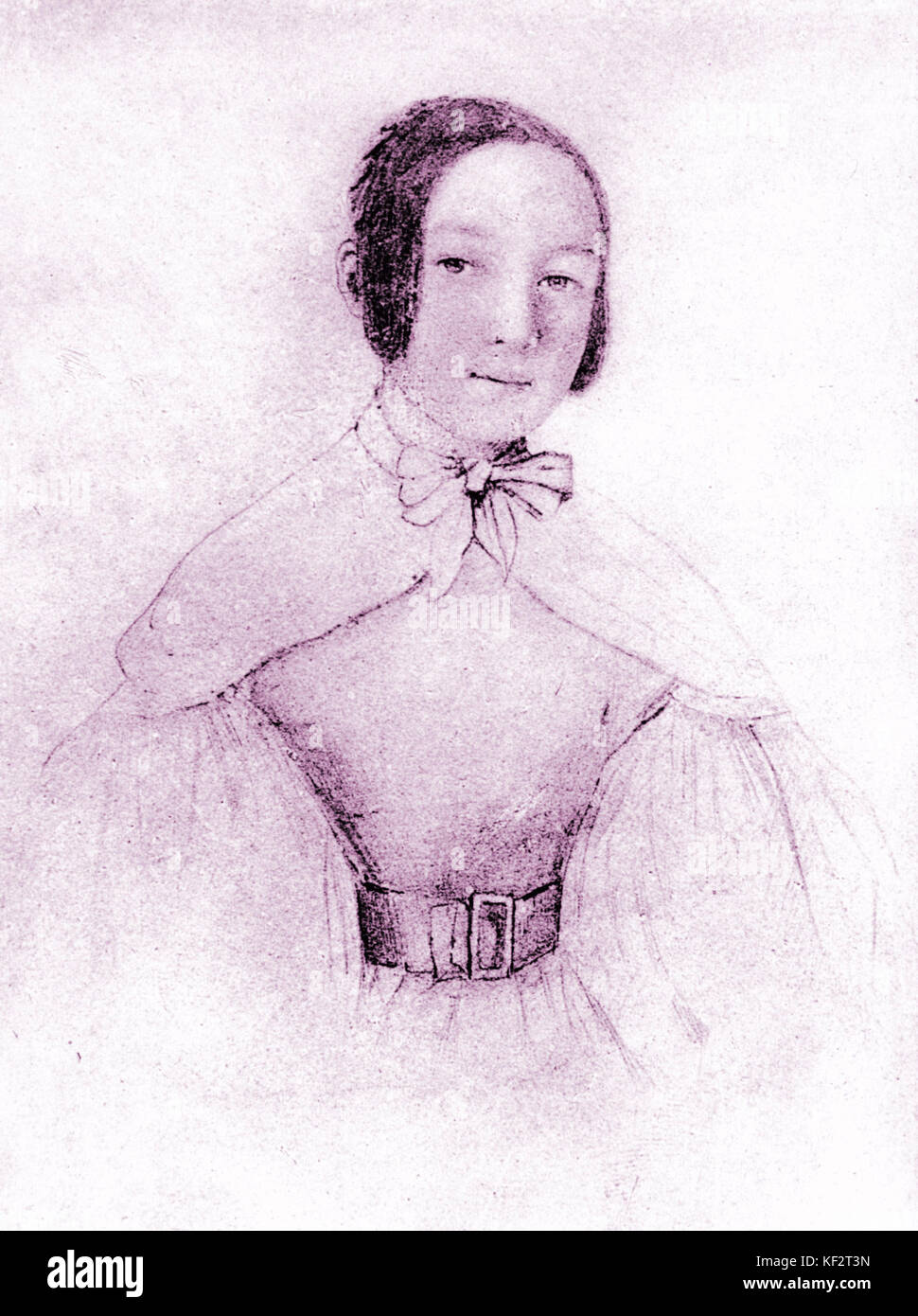 Marie Wodzinska, Verlobte von Chopin. Self Portrait. 1819-1896. Stockfoto
