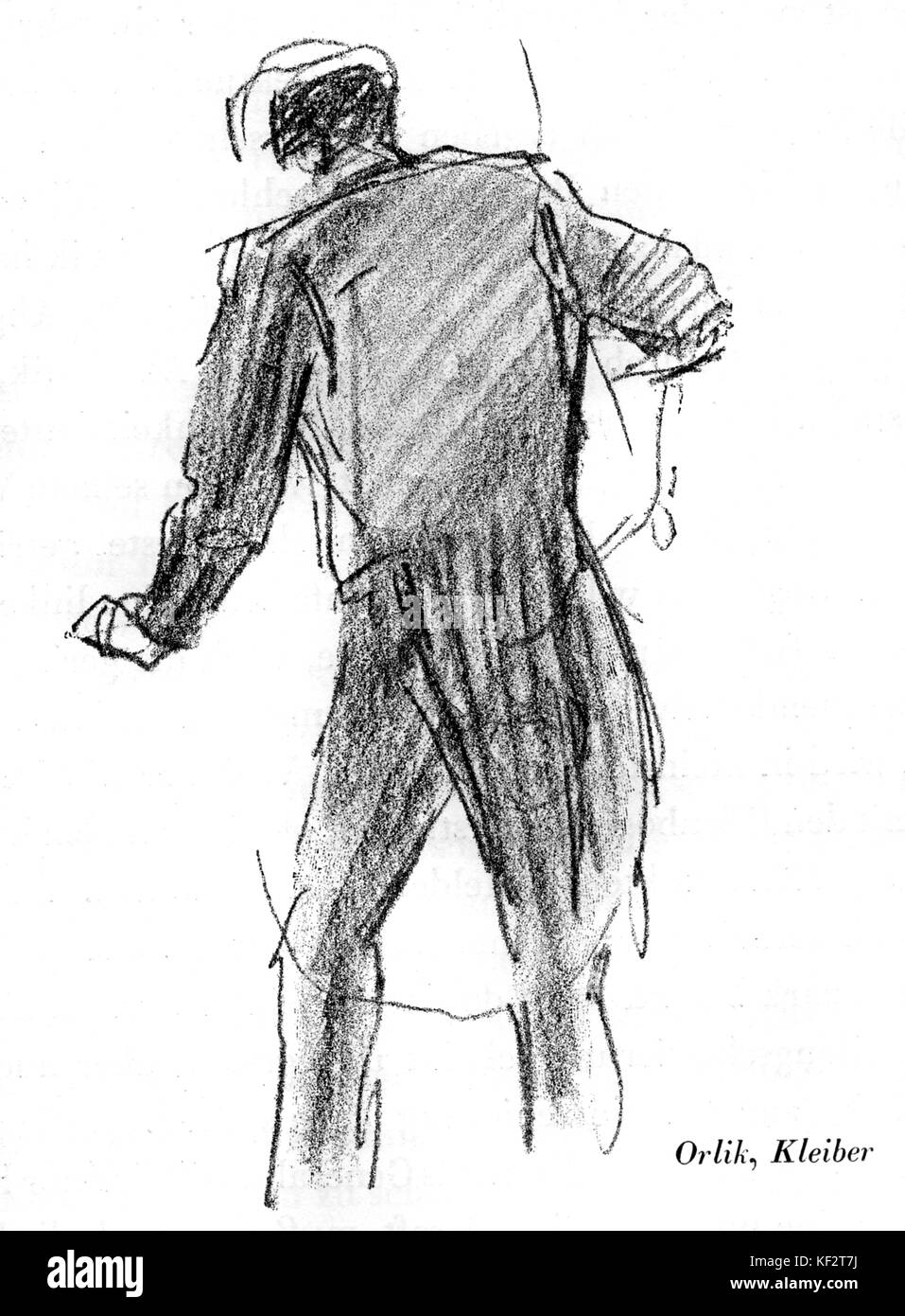 Erich Kleiber - Porträt des österreichischen Dirigenten von Emil Orlik. EK: 5 August 1890 - 27. Januar 1956. Vater von Carlos Kleiber. Stockfoto