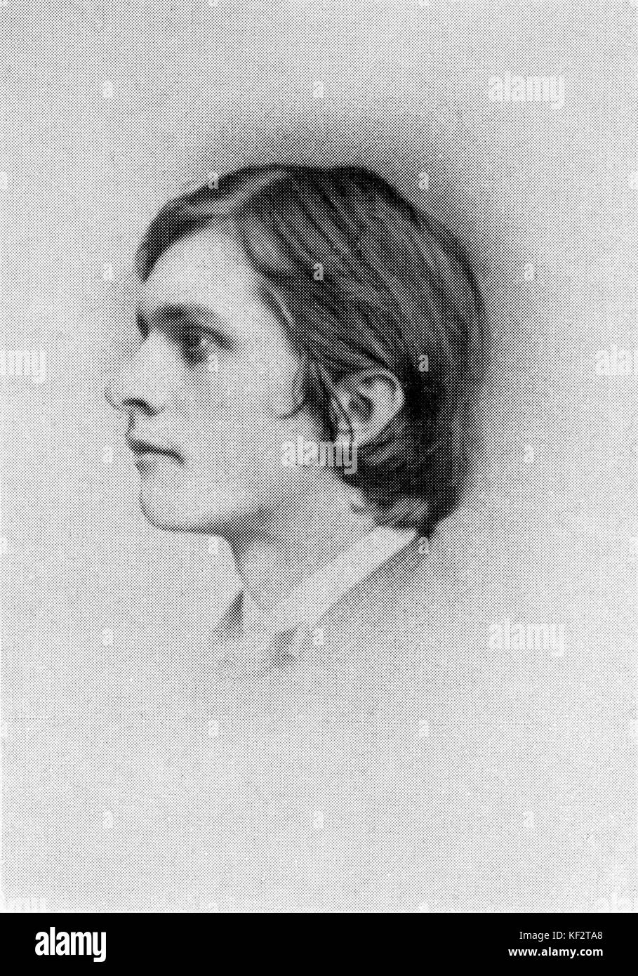 Ludwig Schumann - Portrait. Sohn von Clara und Robert Schumann. CS: deutsche Pianist, 13. September 1819 - vom 20. Mai 1896. Die Ehefrau des Komponisten Robert Schumann. RS: Deutscher Komponist, 8. Juni 1810 - vom 29. Juli 1856. Stockfoto