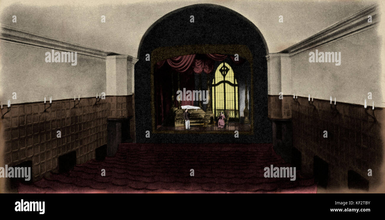 Glyndebourne Theater - originale Innenausstattung, 1930er Jahre. Stockfoto