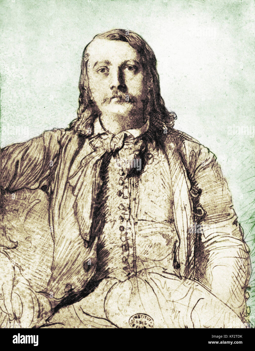 GAUTIER, Théophile Porträt von Chasseriau französische Romancier und