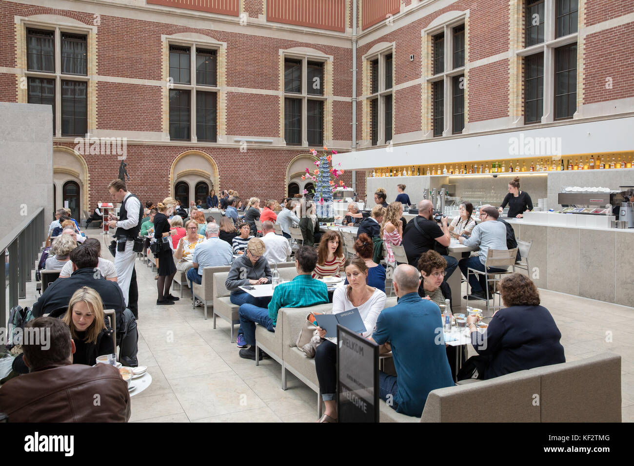 Das rijksmuseum Restaurant/Café in Amsterdam, Niederlande Stockfoto
