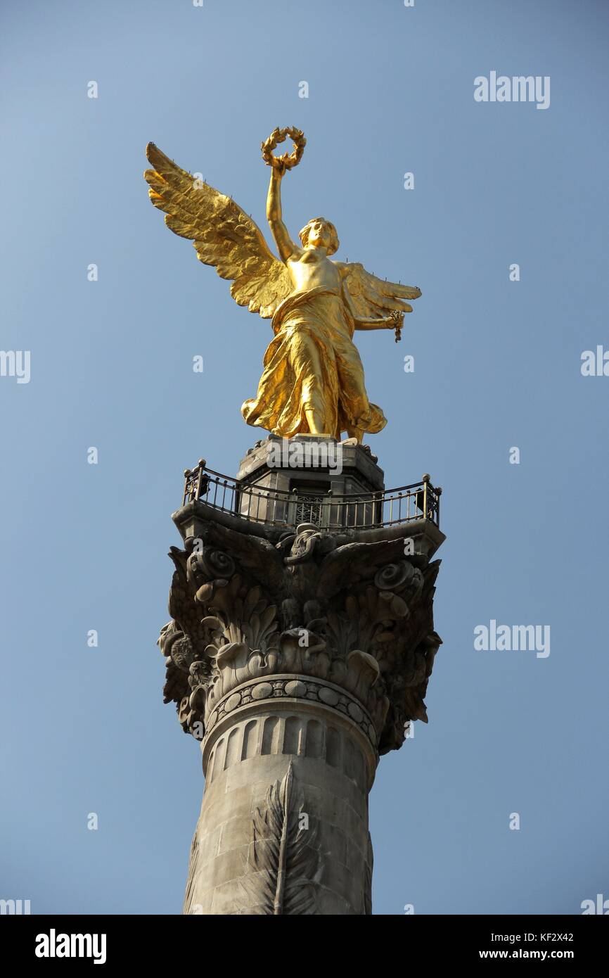 Engel der Unabhängigkeit in Mexiko Stadt. Stockfoto