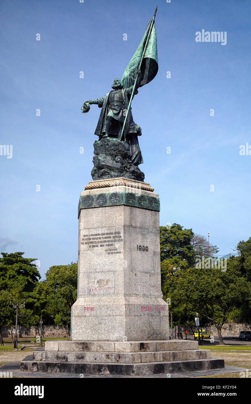 Monumento a Pedro Alvares Cabral Panorama, Rio de Janeiro, Brasilien, Südamerika Stockfoto