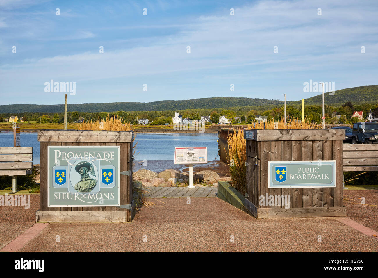 Promenade Sieur de Monts, öffentliche Promenade, Annapolis Royal, Nova Scotia, Kanada Stockfoto