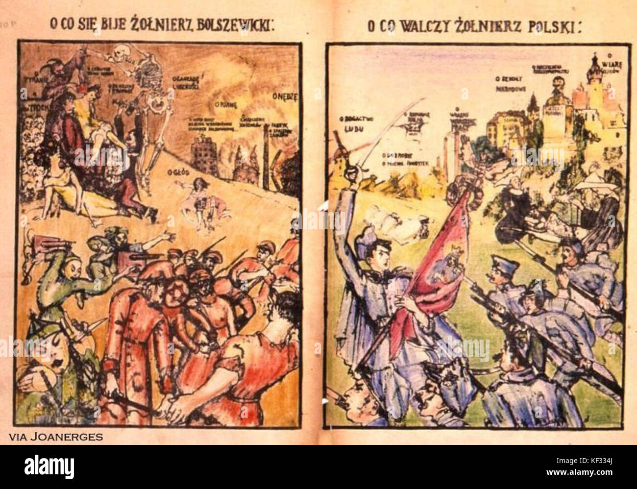 Polnische sowjetische Propaganda Poster 9. Stockfoto