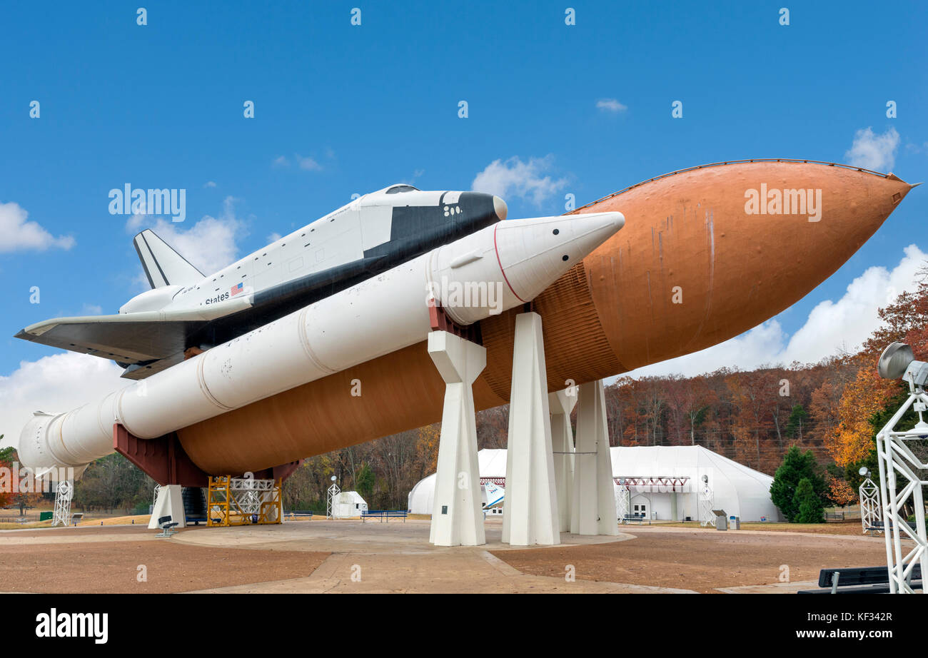 Replica Space Shuttle (Pathfinder) an der US-Space und Rocket Center, Huntsville, Alabama, USA Stockfoto