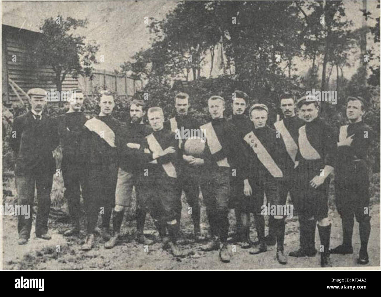 Ein Hinweis auf das RC Roubaix Radrennen, das 1895 und 1896 stattfand. Die Veranstaltung ist Teil des historischen Vermächtnisses französischer Rad- und Straßenrennen. Stockfoto