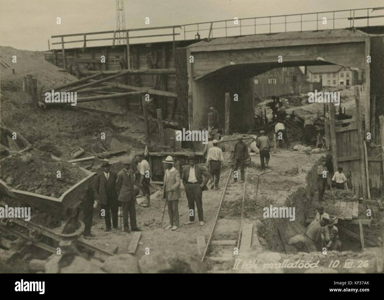 Rohu tn viadukti rajamine 10 07 1926 Stockfoto