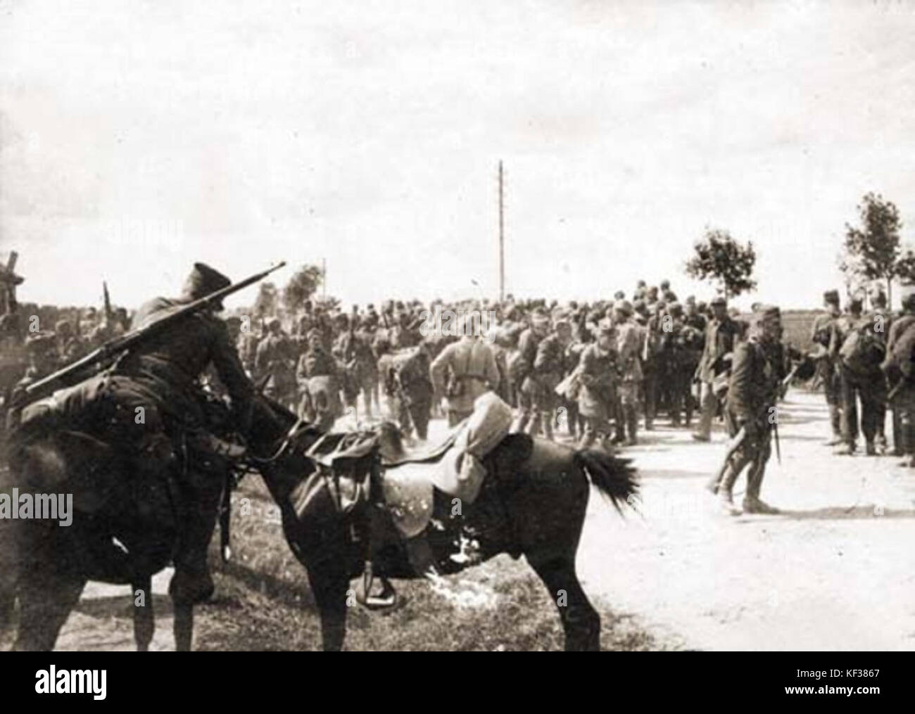 Rückzug der 3. Armee der Polnischen Armee aus Kiew, Mai 1920 Stockfoto