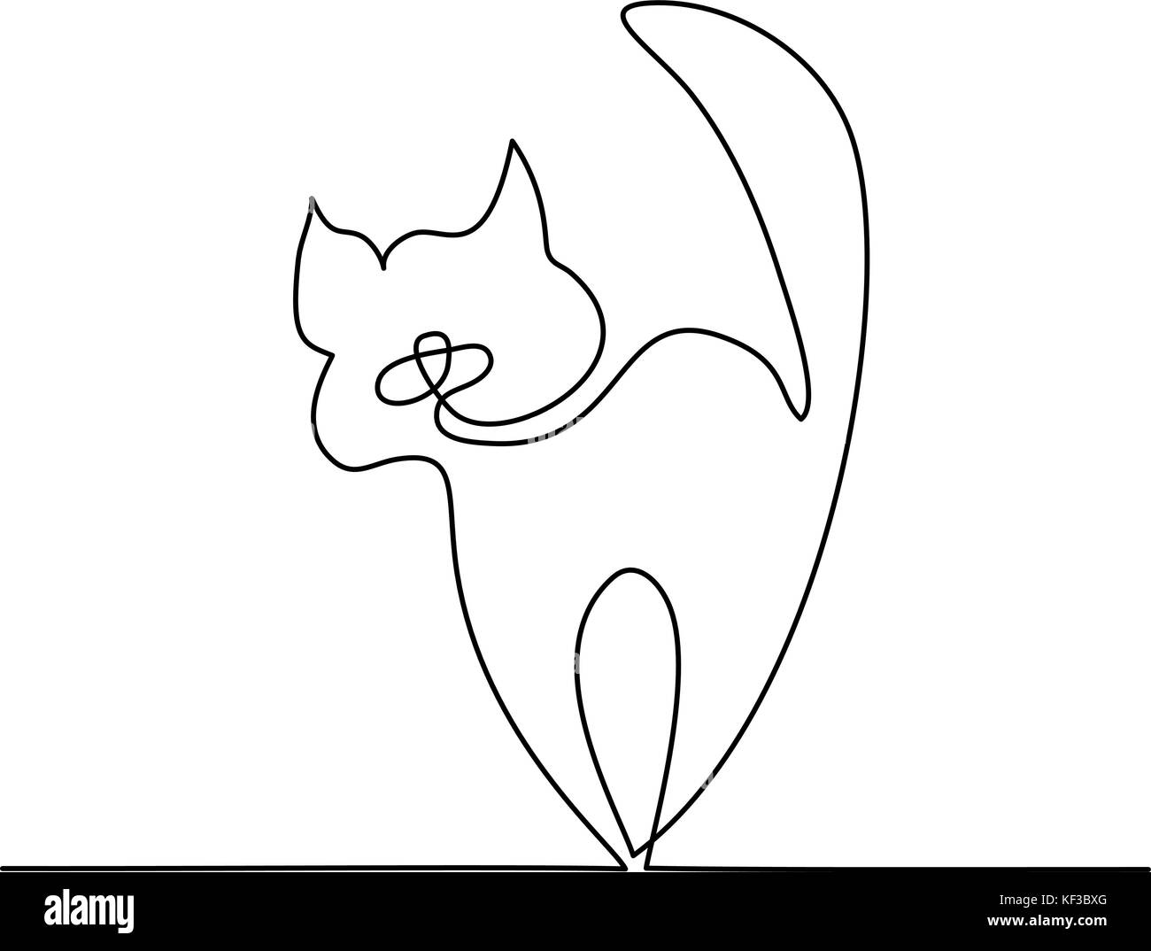 Cat silhouette Logo Stock Vektor