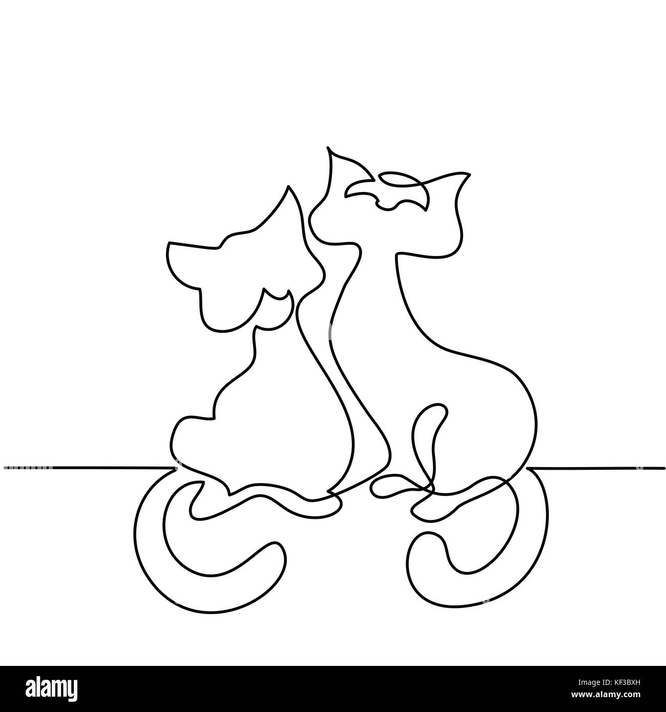 Cat silhouette Logo Stock Vektor