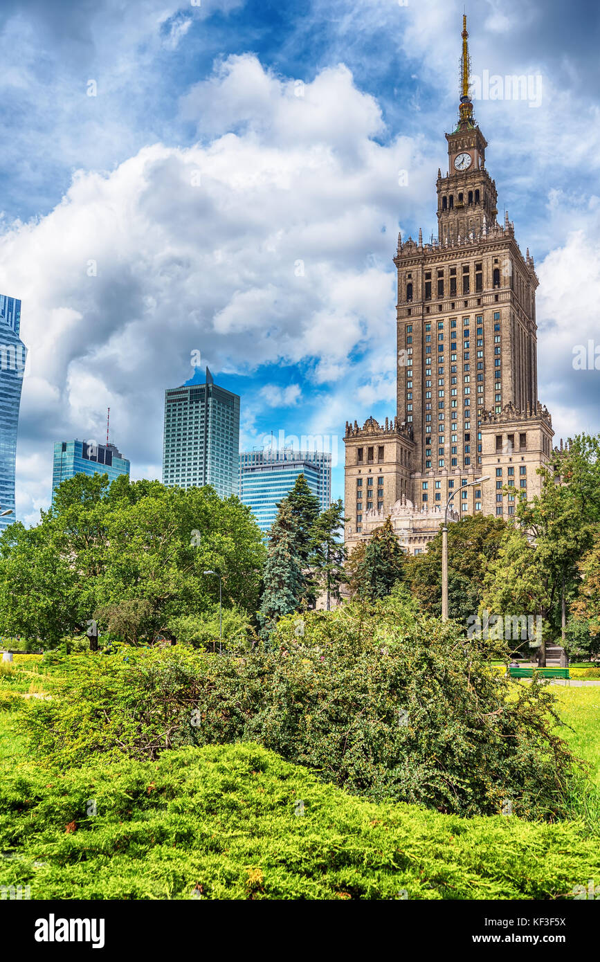 Warschau, Polen: der Palast der Kultur und Wissenschaft, polnische Palac kultury i nauki Stockfoto