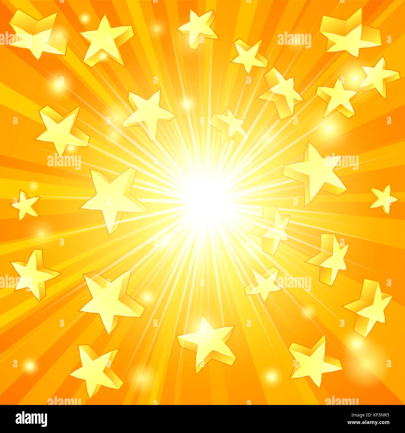 Hintergrund Mit Gelben Sternen Stock Vektor
